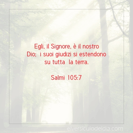 Immagine Versetto del Giorno Salmi 105:7