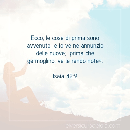 Immagine Versetto del Giorno Isaia 42:9