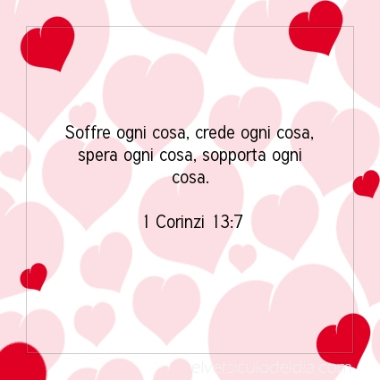 Immagine Versetto del Giorno 1 Corinzi 13:7