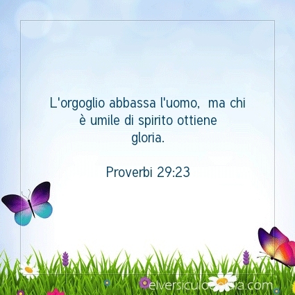Immagine Versetto del Giorno Proverbi 29:23