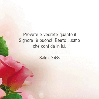 Immagine Versetto del Giorno Salmi 34:8