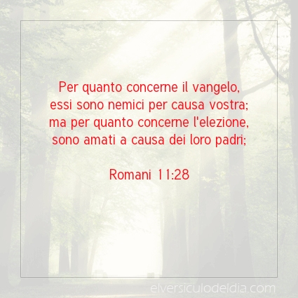 Immagine Versetto del Giorno Romani 11:28