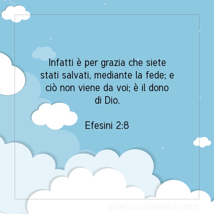 Immagine Versetto del Giorno Efesini 2:8
