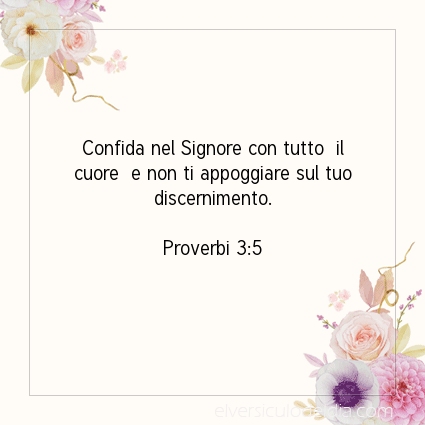 Immagine Versetto del Giorno Proverbi 3:5