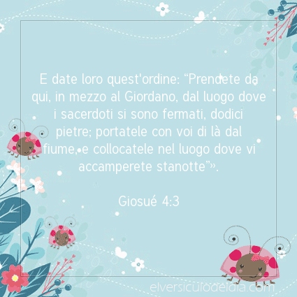 Immagine Versetto del Giorno Giosué 4:3