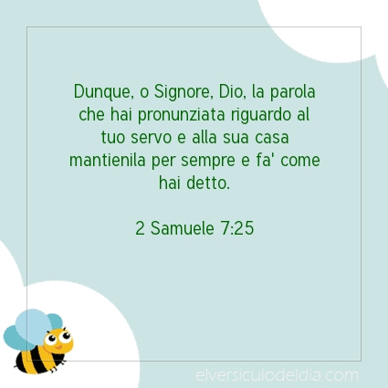Immagine Versetto del Giorno 2 Samuele 7:25