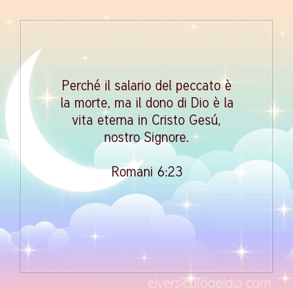 Immagine Versetto del Giorno Romani 6:23