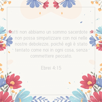 Immagine Versetto del Giorno Ebrei 4:15