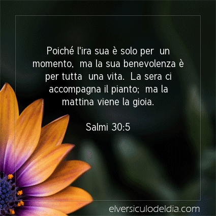 Immagine Versetto del Giorno Salmi 30:5