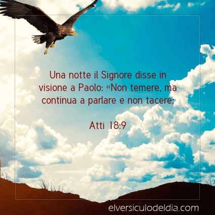 Immagine Versetto del Giorno Atti 18:9