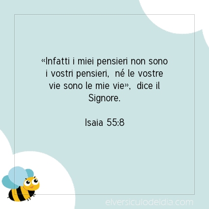 Immagine Versetto del Giorno Isaia 55:8