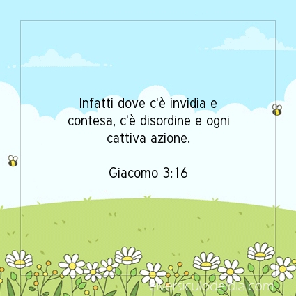 Immagine Versetto del Giorno Giacomo 3:16