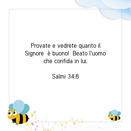 Immagine Versetto del Giorno Salmi 34:8