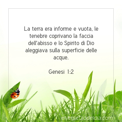 Immagine Versetto del Giorno Genesi 1:2