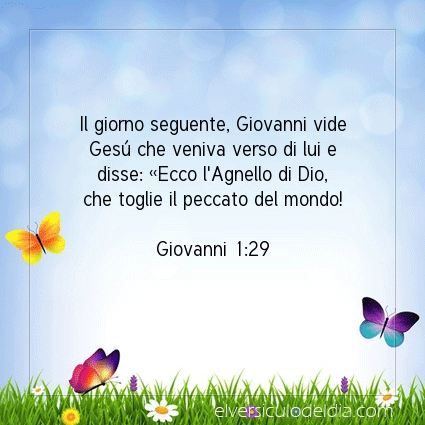 Immagine Versetto del Giorno Giovanni 1:29