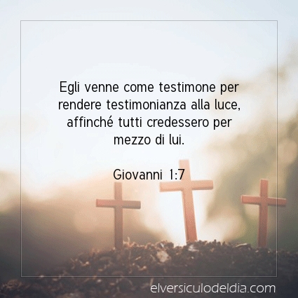 Immagine Versetto del Giorno Giovanni 1:7