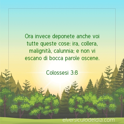 Immagine Versetto del Giorno Colossesi 3:8