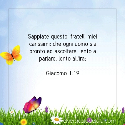 Immagine Versetto del Giorno Giacomo 1:19
