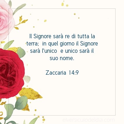 Immagine Versetto del Giorno Zaccaria 14:9