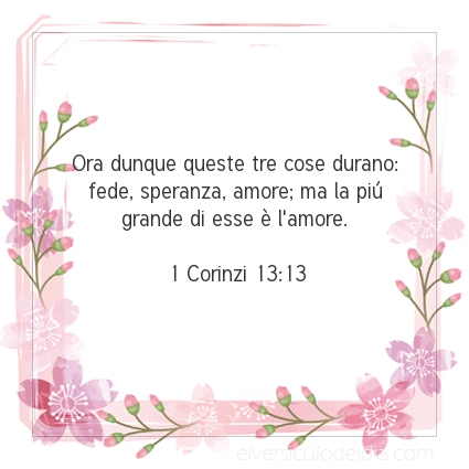 Immagine Versetto del Giorno 1 Corinzi 13:13