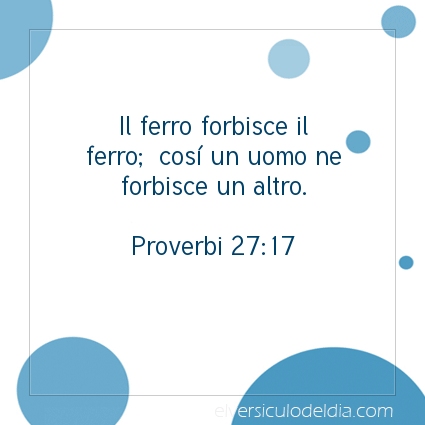 Immagine Versetto del Giorno Proverbi 27:17