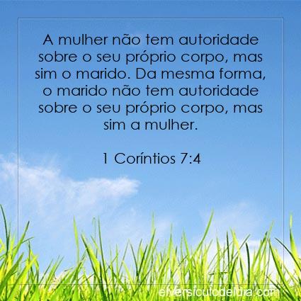 1 Coríntios 7:4 NVI - Imagen Verso do Dia