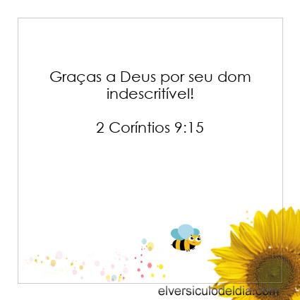 2 Coríntios 9:15 NVI - Imagem Verso do Dia