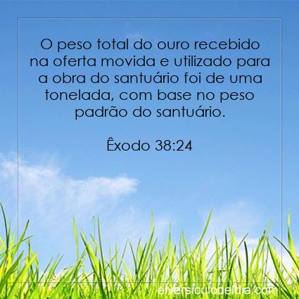 Êxodo 38:24 NVI - Imagen Verso do Dia
