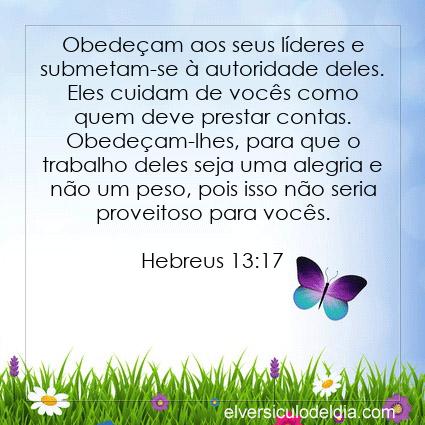 Hebreus 13:17 NVI - Imagen Verso do Dia