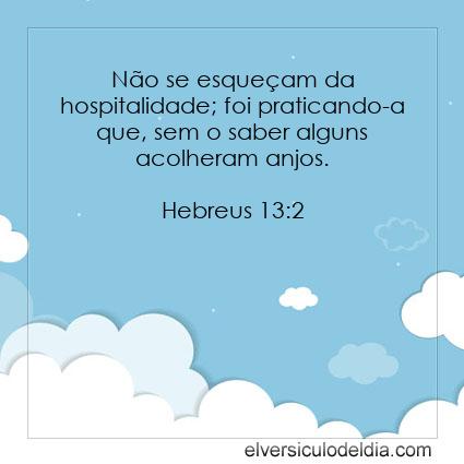 Hebreus 13:2 NVI - Imagen Verso do Dia