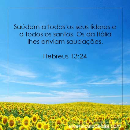 Hebreus 13:24 NVI - Imagen Verso do Dia