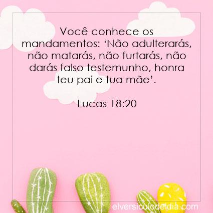 Lucas 18:20 NVI - Imagen Verso do Dia