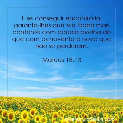Mateus 18:13 NVI - Imagen Verso do Dia