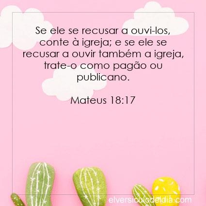 Mateus 18:17 NVI - Imagen Verso do Dia