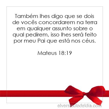 Mateus 18:19 NVI - Imagen Verso do Dia