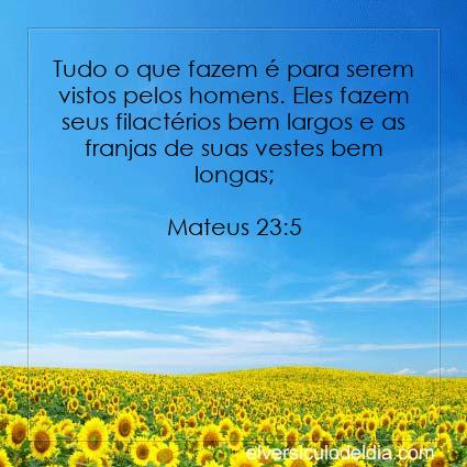 Mateus 23:5 NVI - Imagen Verso do Dia