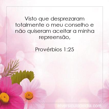 Provérbios 1:25 NVI - Imagen Verso do Dia