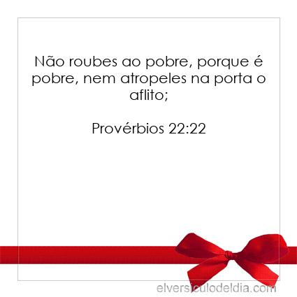 Provérbios 22:22 ACF - Imagen Verso do Dia