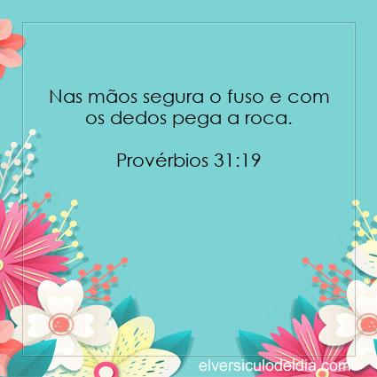 Provérbios 31:19 NVI - Imagem Verso do Dia