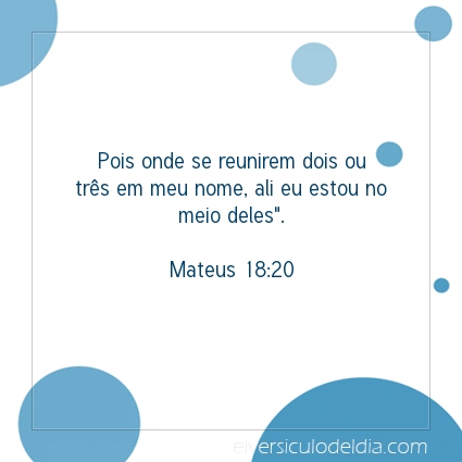 Imagem Verso do dia Mateus 18:20