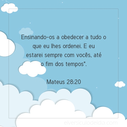 Imagem Verso do dia Mateus 28:20
