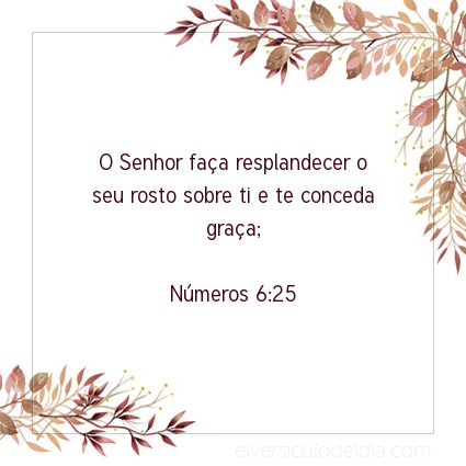 Imagem Verso do dia Números 6:25