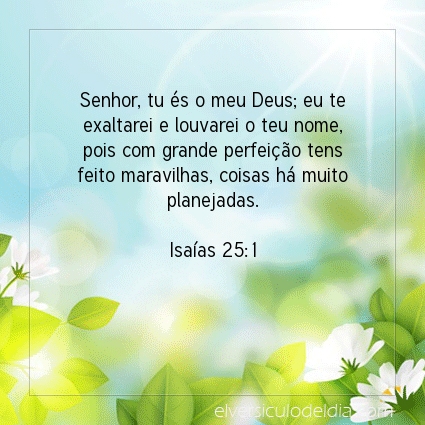 Imagem Verso do dia Isaías 25:1