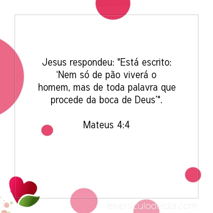 Imagem Verso do dia Mateus 4:4