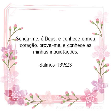 Imagem Verso do dia Salmos 139:23