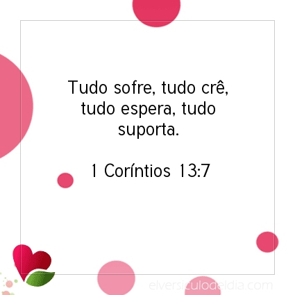 Imagem Verso do dia 1 Coríntios 13:7