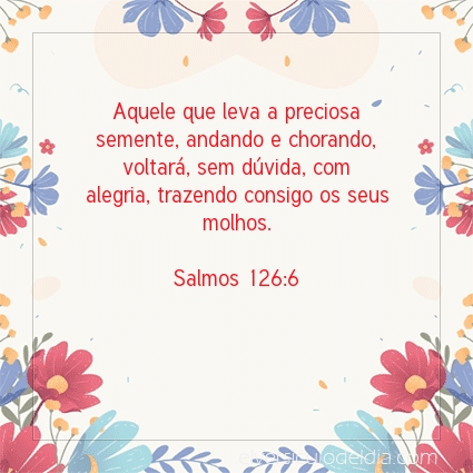 Imagem Verso do dia Salmos 126:6