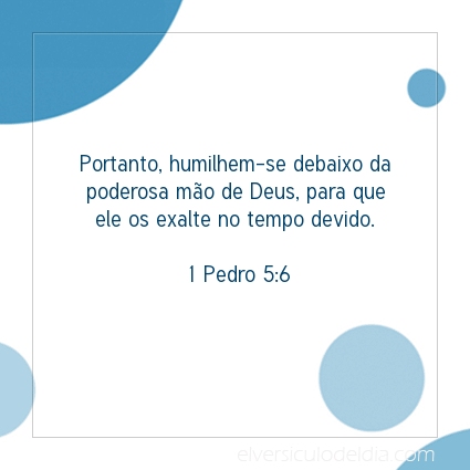 Imagem Verso do dia 1 Pedro 5:6
