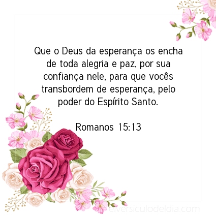 Imagem Verso do dia Romanos 15:13