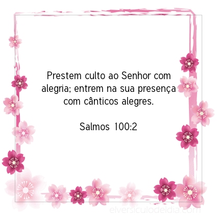 Imagem Verso do dia Salmos 100:2